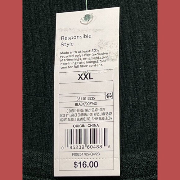 Wild Fable - Women's Long Sleeve Pointelle T-Shirt - Black - XXL - Picture 7 of 12